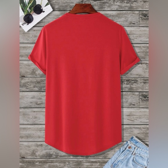 Men Cartoon Graphic High Low Hem Tee - Picture 2 of 3